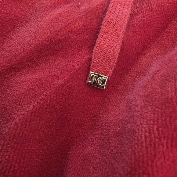 Vintage Y2K Juicy Couture Cherry Red Velour Jogger Track Pants 🍒 - Picture 2 of 8